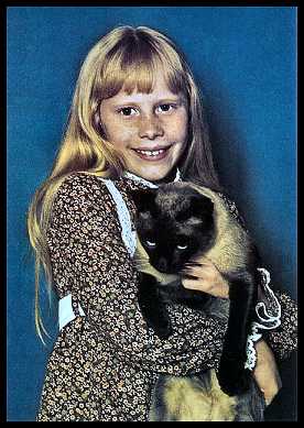 Amy Carter with Siamese Cat